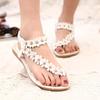 Women Sandals Summer Style Bling Bowtie Fashion Peep Toe Jelly Shoes Sandal Flat Shoes Woman 3 Colors