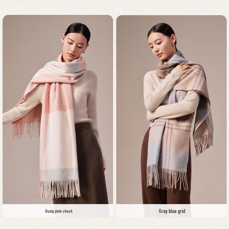 Shanghai Story 100% Wool Plaid Scarf
