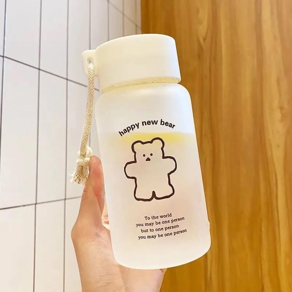 

Easy-clean Anti-drop Water Cup Handheld Plastic Korean-style Mug Leak-proof Portable Anti-drop Water Mug Daily Drinking 0.25L