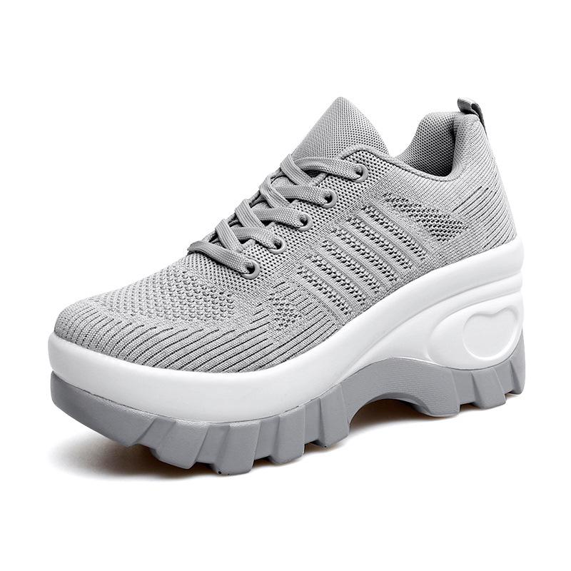2024 Women's Trendy Mesh Breathable Height-Boosting Casual Shoes