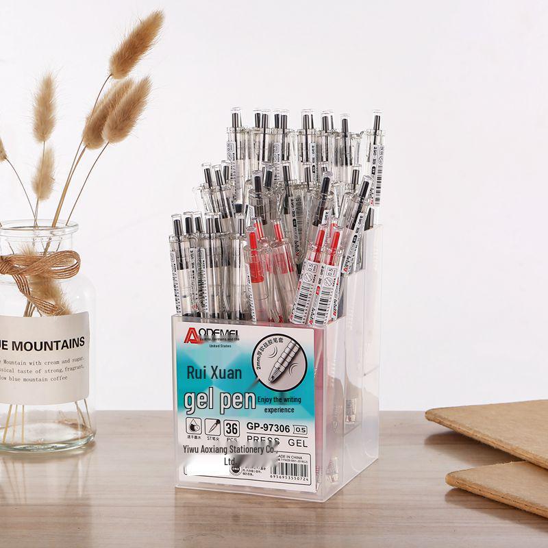 

36-Piece Click Action Ballpoint Pen Set - 0.5mm Black/Red, Ideal for Students, Office, Exams, Business. 0.5mm