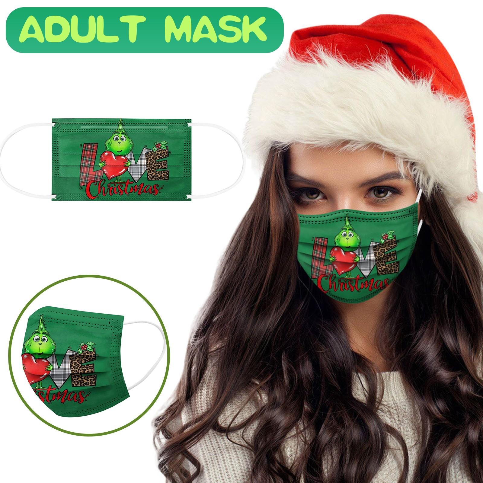 

Рождественская маска Цветная смесь и одноразовая маска с мультяшным принтом