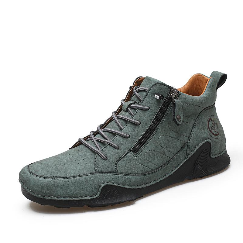 Men s Autumn/Winter Outdoor Workwear Martin Boots - Casual Leather Plus Size Hiking Shoes 44
