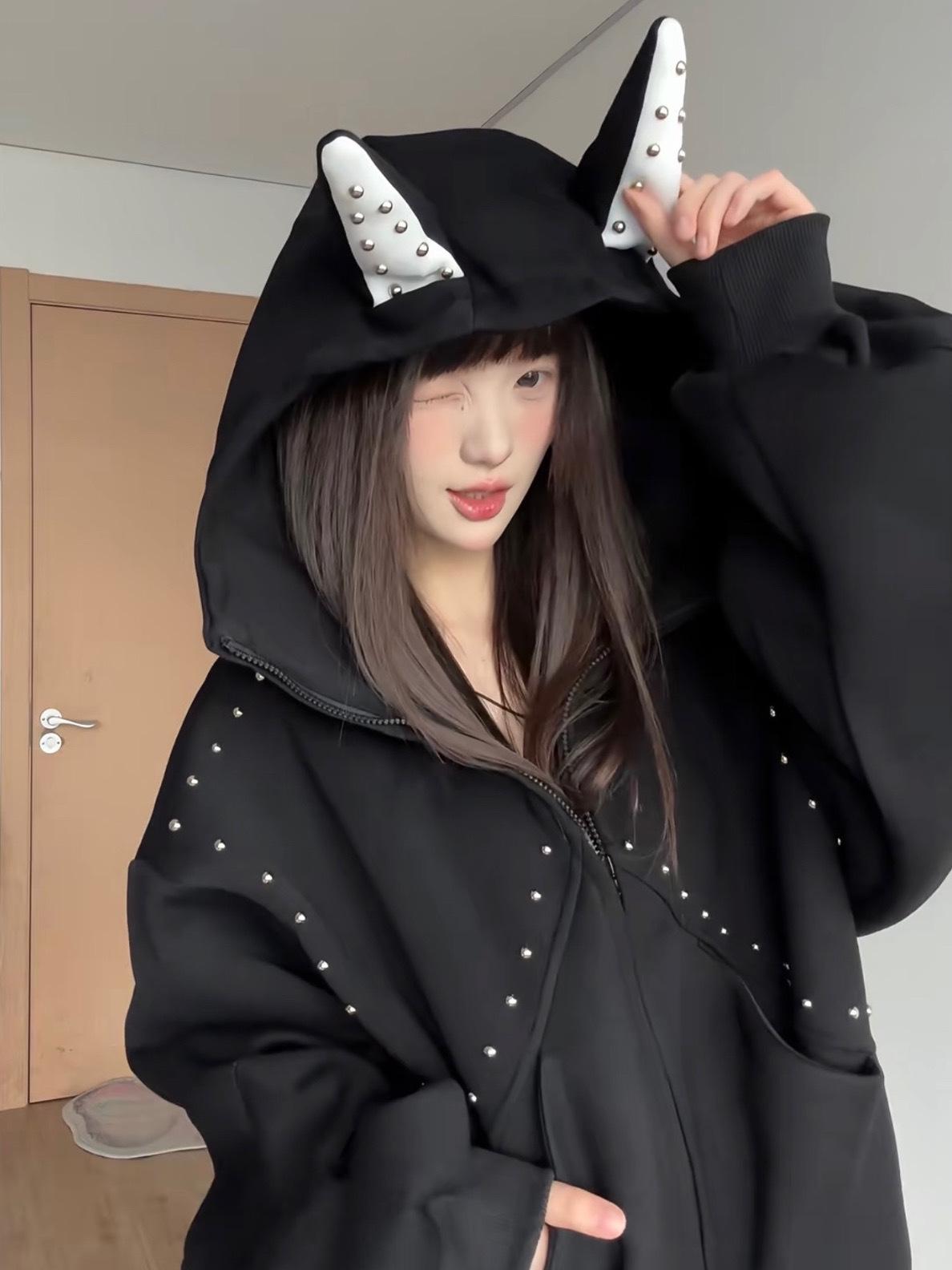 Американский ретро дизайн с жемчугом, короткий свитер с капюшоном, весенний и осенний спортивный костюм, мужской и женский свитер XXXL чёрный