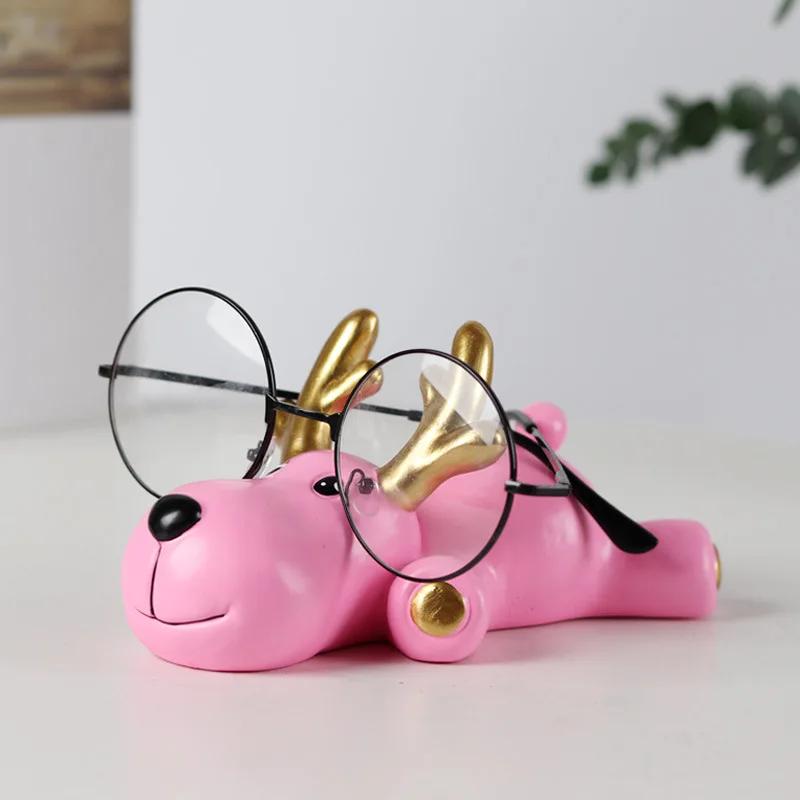 Creative Cute Deer Glasses Stand Decoration Glasses Store Display Stand Office Desktop Glasses Storage Rack Decoration