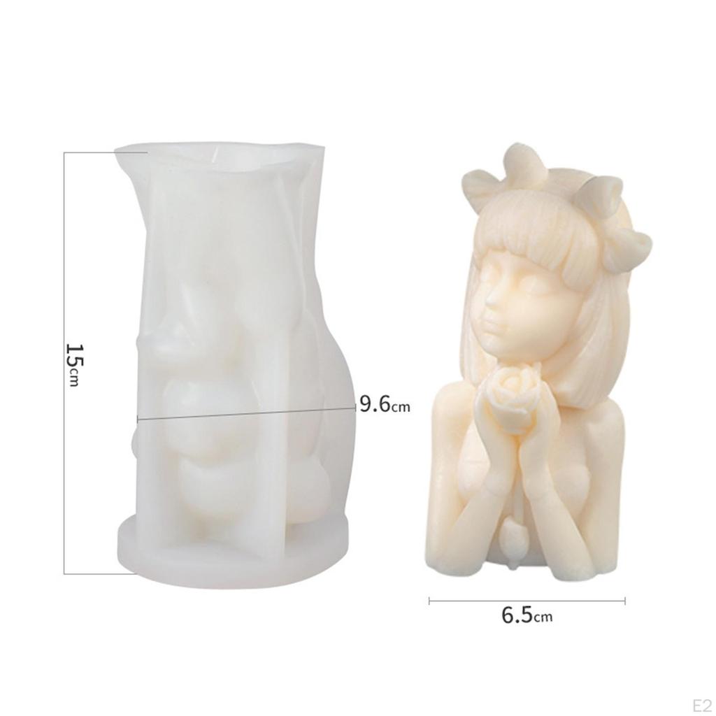 Mädchen-Kerzenform, Kunstharz, DIY, elegante Herstellung, Silikon-Skulptur, Bastelwerkzeug, 3D