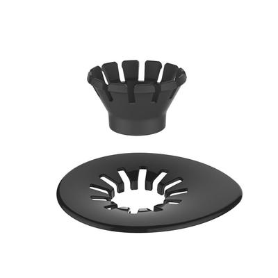 HARIO SUIREN Tropfring-Set für Handaufguss mit spiralförmig geripptem Boden (Schwarz, 1-4 Tassen) Kaffee, (VDSU-RST-B)