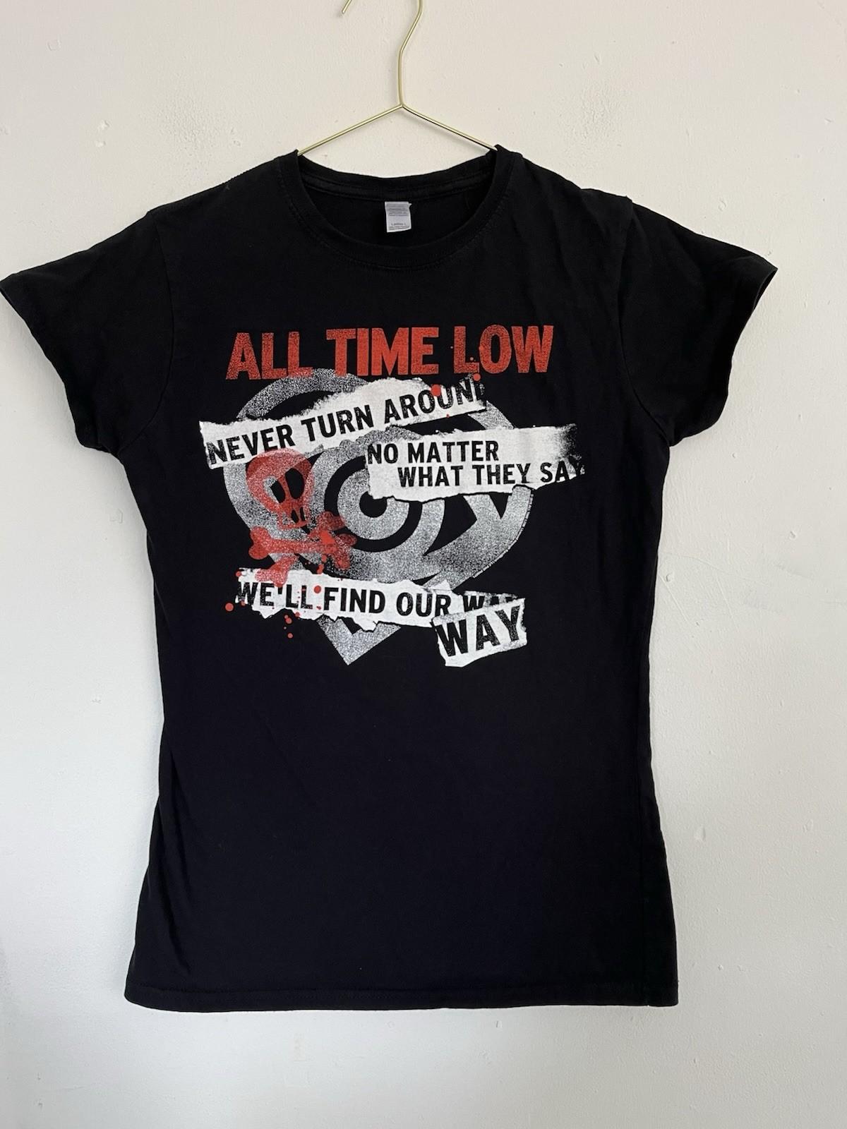 All Time Low Shirt Ladies Large Baby Tee tour Rock Pop Punk Emo Y2K Band Gig Unisex T-Shirt XXXXL