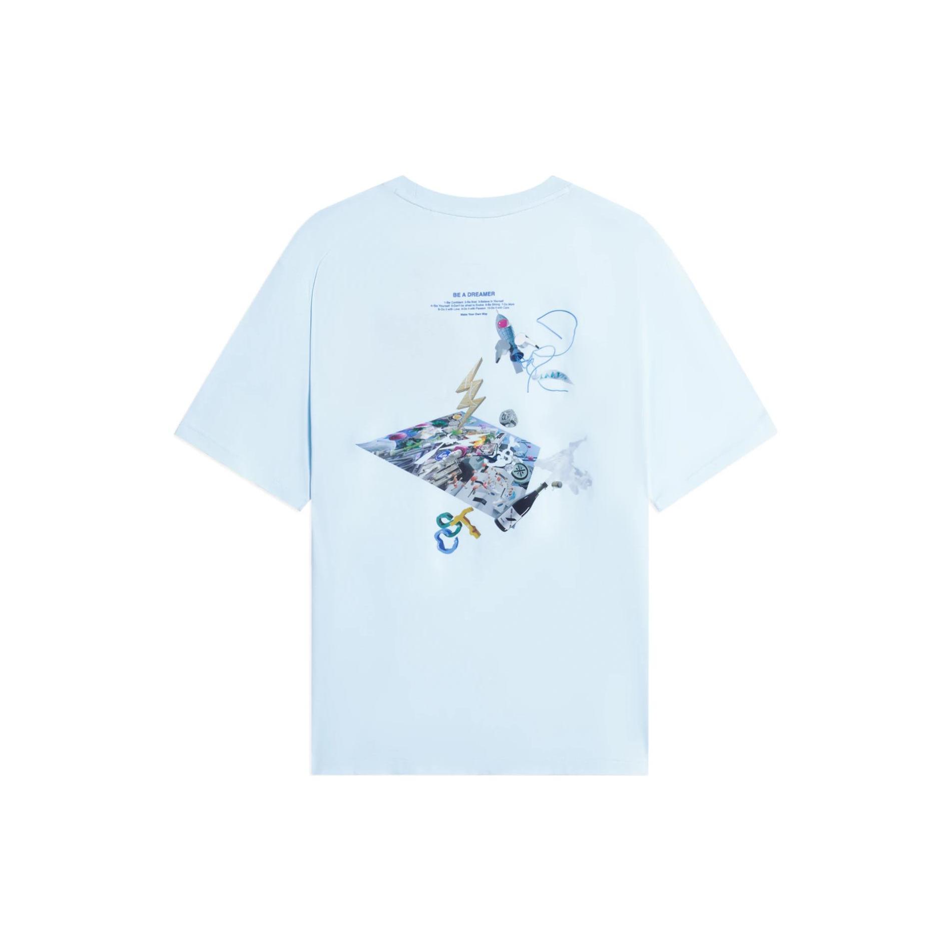 Li Ning T Shirt Unisex Aqua Blue ATSSB91-2 XL