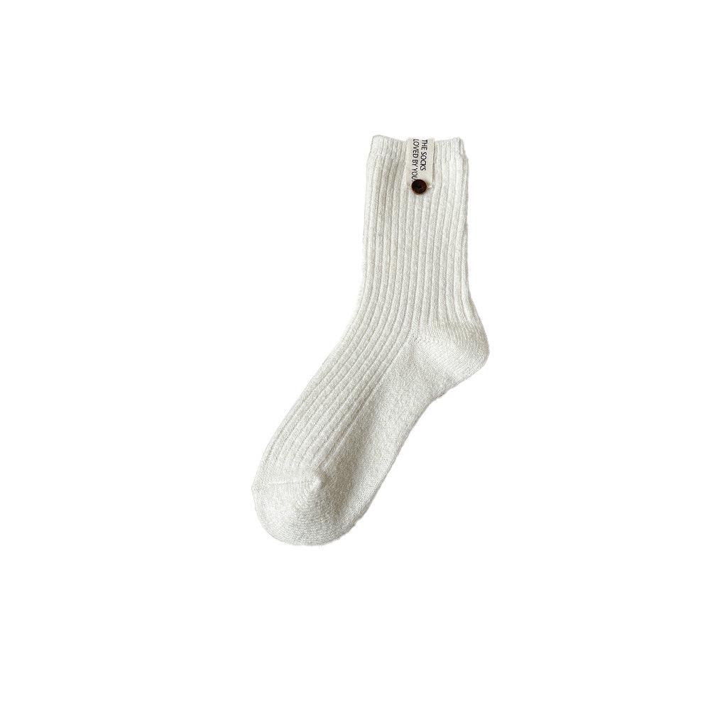 Women's Autumn and Winter Thickened Warm Fashion Cloth Standard Wool Drum Pile Socks