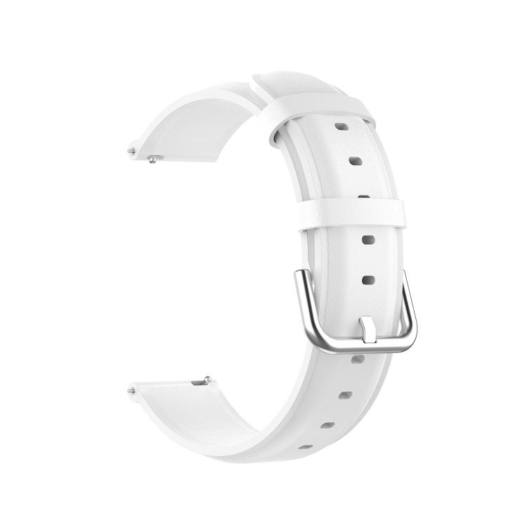 For Huawei Watch GT 3 42mm 20mm Round Tail Leather Watch Band(White) For Huawei Watch GT 3 42mm белый