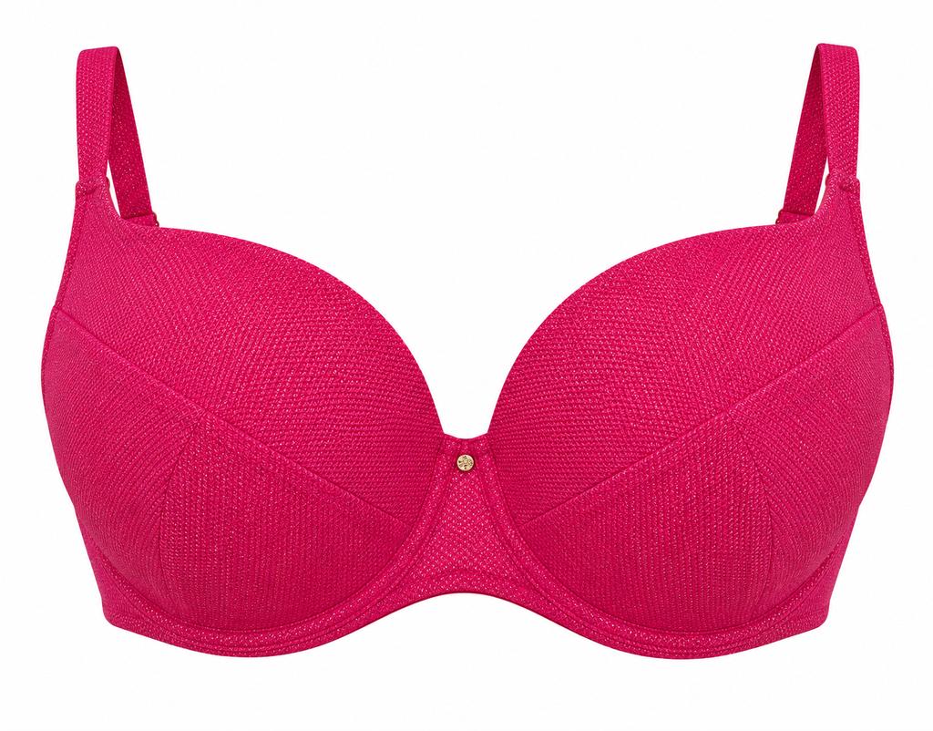 Biustonosz Modelujący Kąpielowy Usztywniany Aloa Padded malinowy Nessa