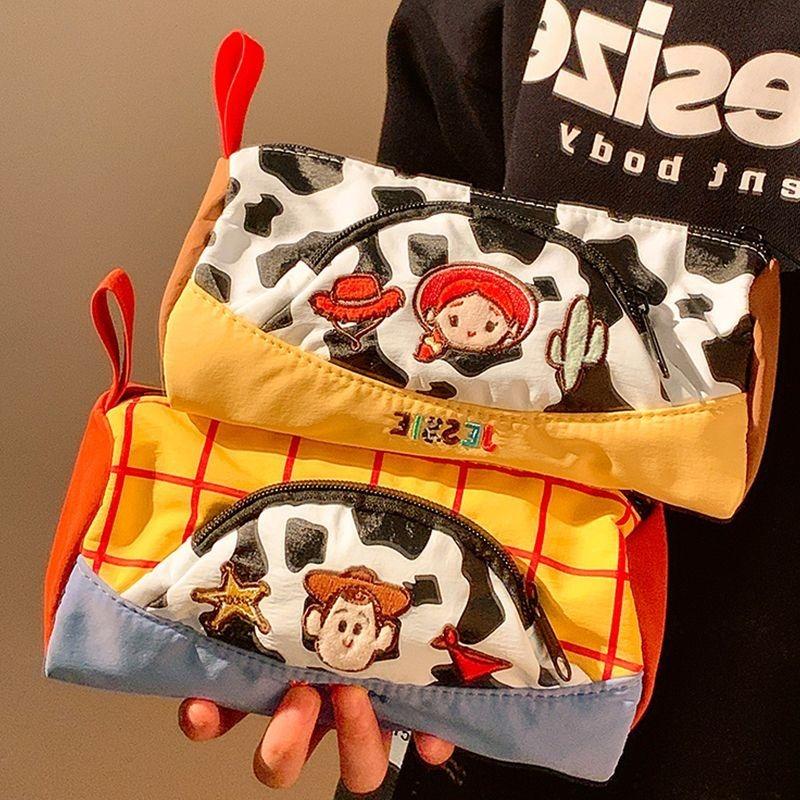  Toy Story Woody Buzz Lightyear Cartoon Pencil Bag Cute High-Looking Large Capacity Student Stationery Storage Bag