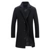 Herren Winter Freizeit Mittellanger Wollmantel