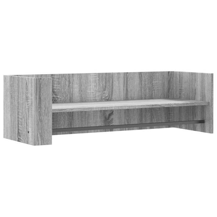 VidaXL Wall Shelf Sonoma Grey 100x35x30.5 Cm Engineered Wood, Cube Wall Shelf, Cube Organizer, Floating Shelf, 848463