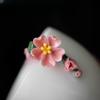 Sheep Fat Jade Porcelain Pinch Flower Cup High-grade Single Cup White Porcelain Coaster Ladies Master Cup Girls Ceramic Tea Set
