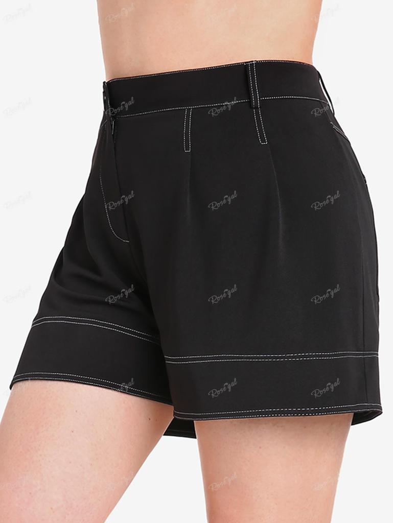 Rosegal Nadměrná velikost Vysoký pas Prošívané Široké kraťasy