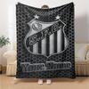 Name Custom Santos FC Logo Print Flannel Blanket High Quality Warm Comfortable Cover for All Seasons Perfect for Gifts Home Decor