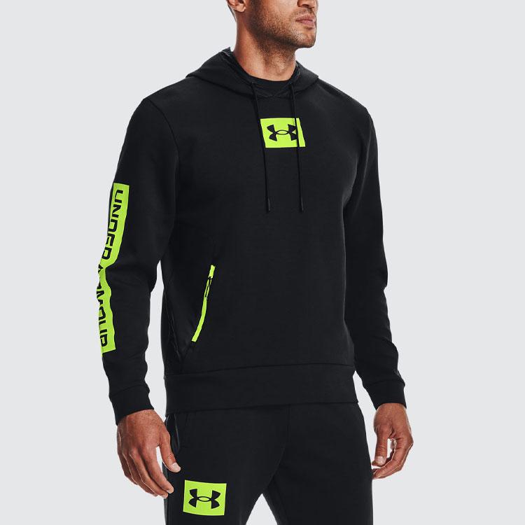 Under Armour Summit Series Training Knit Hooded Pullover Men Tops Black 1366221-001