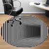 1pc Optical Illusion Chair Carpet for Office, Round Non Slip Durable Large Size Office Carpet, Suitable for Office