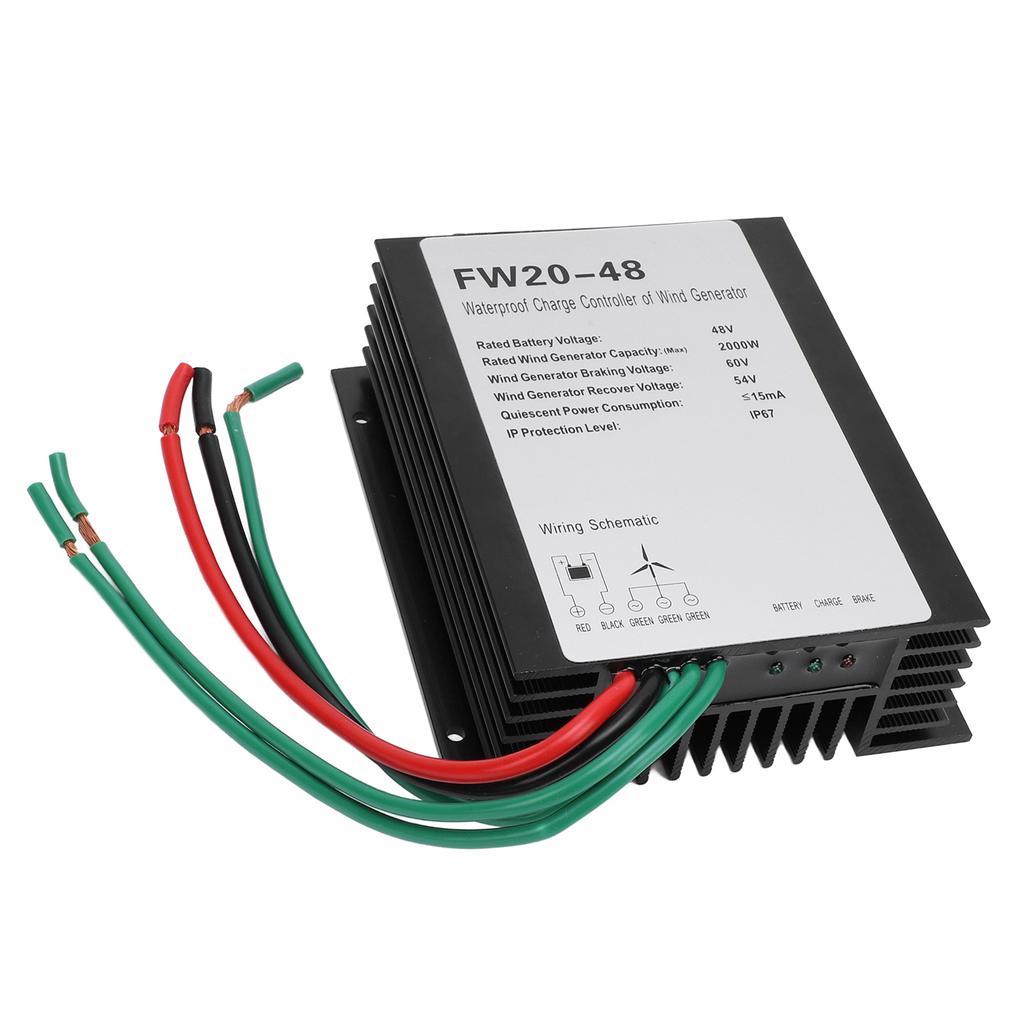 MPPT Wind Turbine Charge Controller IP67 Water Resistant 48V Automatic Controller for 2000W Wind Tur