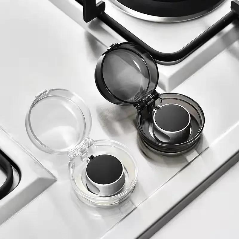 2 Pcs Switch Cover Child Proof Stove Oven Knob Covers Gas Stove Knob Cover Oven Child Safety Lock Clear/Black Stove Guard Proof