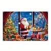 1Pcs Christmas Santa Claus Snowy Village Decoration Background Xmas Backdrop Decorations For Photo Studio Photo Booth Party