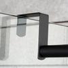 Black metal towel rack