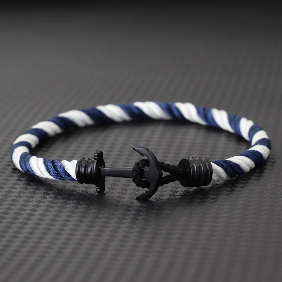 

New Nautical Anchor Bracelet For Men 5mm Grade A Nylon Rope Fabric Wish Braslet Beach Surfing Outdoor Cycling Wrap Braclet Joias S 18.5cm 7.3Inch