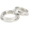 Wastegate Inlet Flange 44mm Wastegate Flange Set Stainless Steel Inlet Outlet V Band Weld Kit Replacemet for Tial Mv R Vband