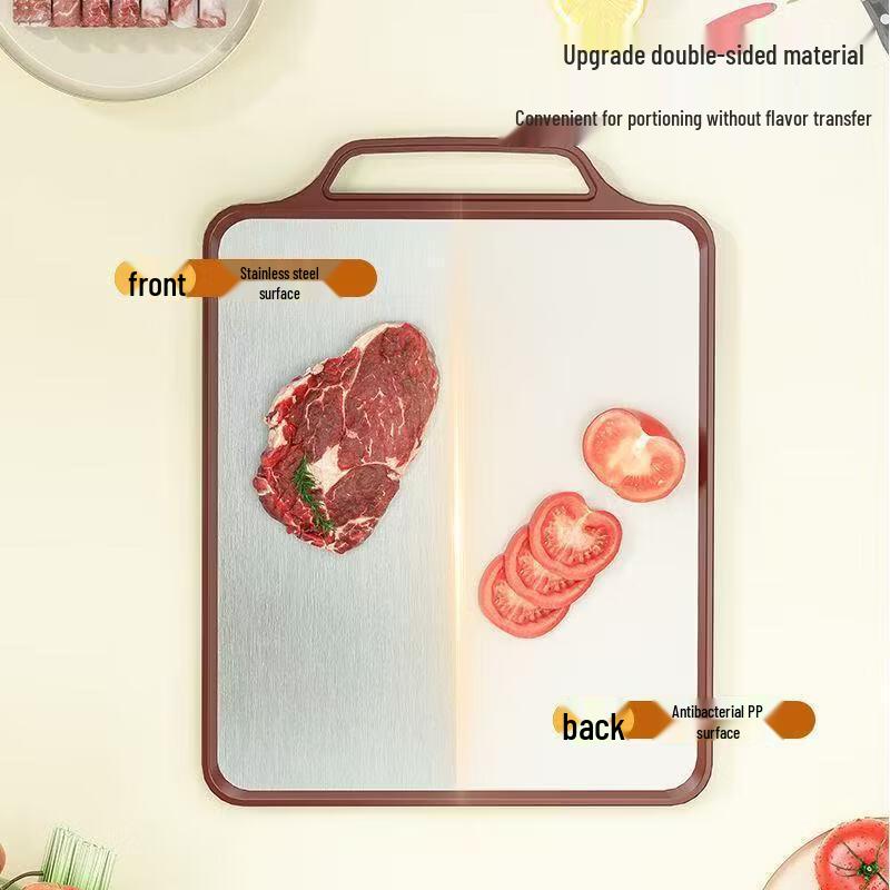 abdo Double-Sided Stainless Steel Defrosting Cutting Board