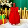 Christmas Decoration, Collar Flower, Velvet Wine Bottle Set, Gift Skirt,Hotel Atmosphere Decoration And Holiday Decorations