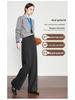 Brand New Women's High-Waisted Wool Wide-Leg Pants: Stylish, Versatile, Slimming, and Casual.
