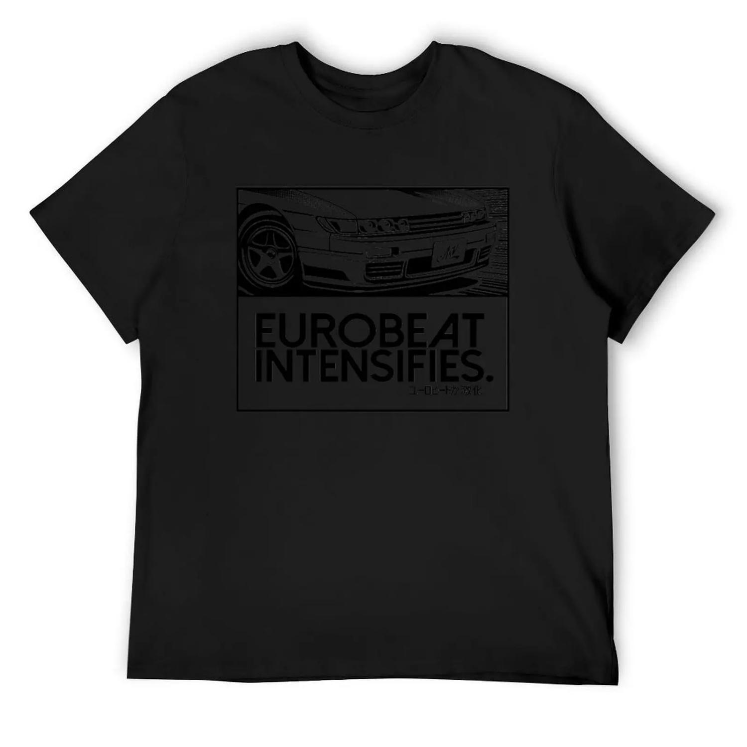 EUROBEAT INTENSIFIES - SILVIA S13 _ Sileighty T-Shirt vintage anime shirt heavyweights shirts men graphic S