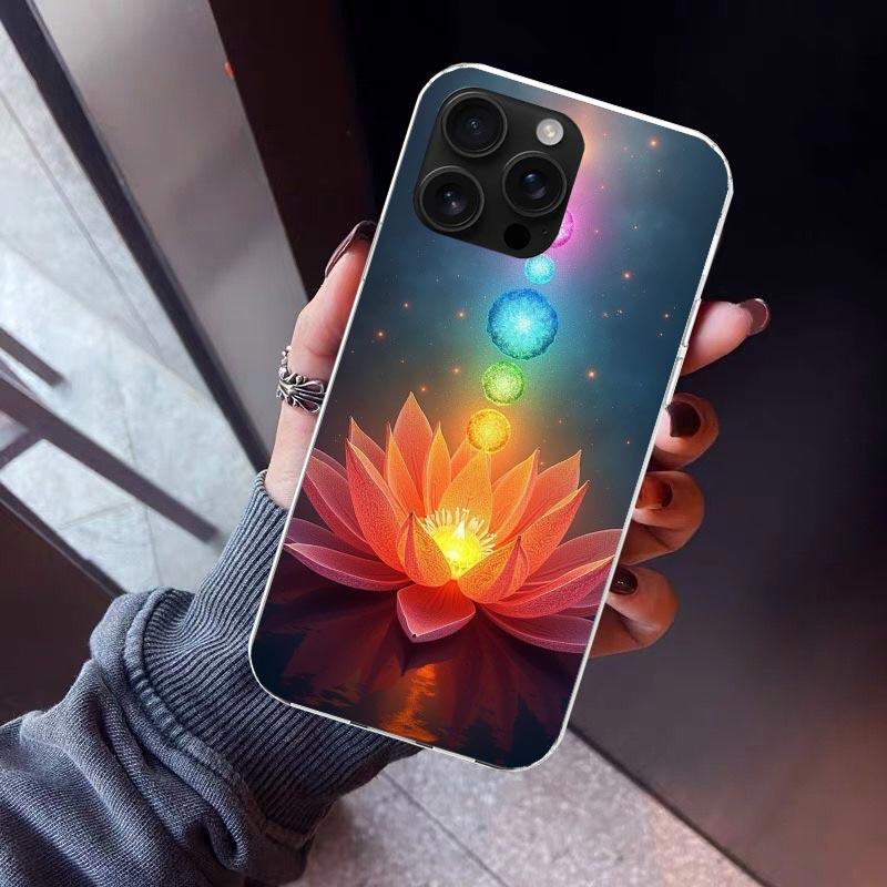 Yoga Chakra Spiritual Energy Universe Phone Case For iPhone 17 Air 16 15 Pro Max 14 Plus 13 Mini 12 11 Cover 7 8 SE Silicone She