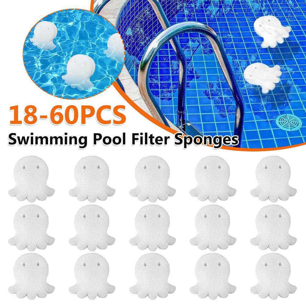 18-60PCS SPA Hot Tub Cleaning Tool Swimming Pool Octopus Oil Absorbing Filter Sponge Aquarium Fish Tank Pond Foam Sponge Filter