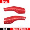 2PC Carbon Fiber Steering Wheel Whift Protection Cover For Tesla Model 3 Model Y ABS Car Column Shift Knob Cover Decor For Tesla