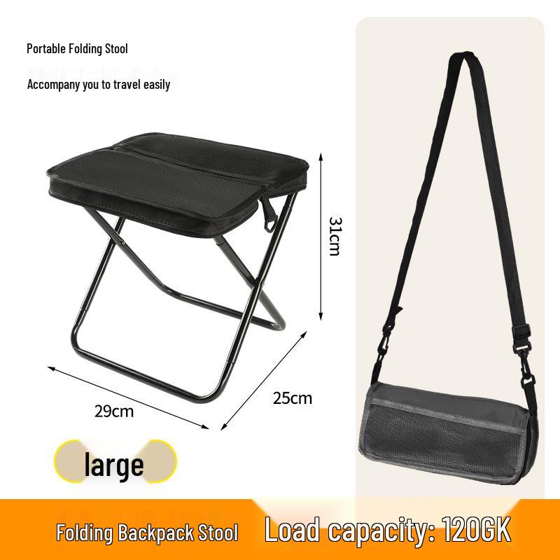 Multifunctional Portable Folding Stool: Outdoor Crossbody Bag, Clutch, Travel Chair for Camping, Fishing, and High-Speed Rail Queue.
