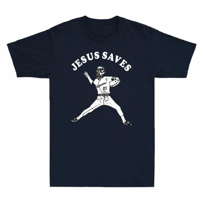 Christian Jesus Vintage Shirt Saves Tshirt Sleeve Funny Short Baseball Unisexs