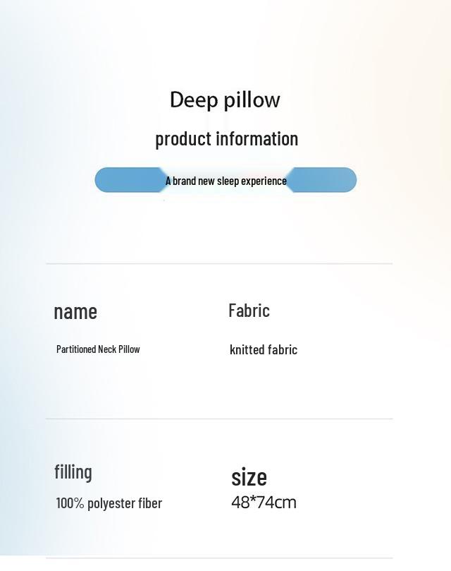 Soy Protein Fiber Neck Protection Pillow for Adults and Students - Home and Hotel Use