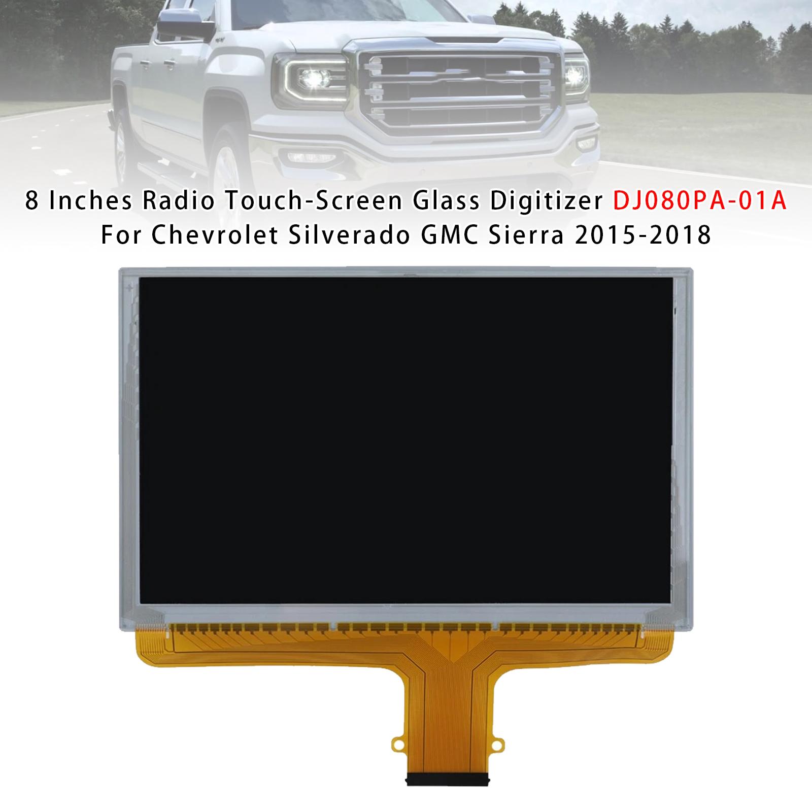 8 Inches Radio Touch-Screen Glass Digitizer DJ080PA-01A For Chevrolet Silverado