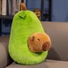 32/42cm Niedliches Avocado-Capybara Plüschtier Weiches Obst Plüschtier Puppe Schlafzimmer Wurfkissen Dekoration Kinder Jungen Mädchen Geburtstagsgeschenk