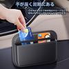 SOEDZUND Car Side Seat Slim PU Super Strong Adhesive Universal Car Organizer Pocket, Storage, Design, Leather, Tape, Smartphone/Card/Glasses Storage,