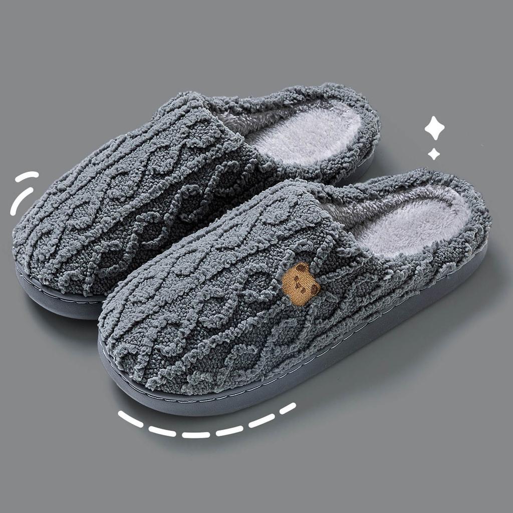 Women Indoor Slippers S Soft Bear Pattern Plush Slippers Cute & Insulated Slippers for Women with Arch Support And Memory Foam