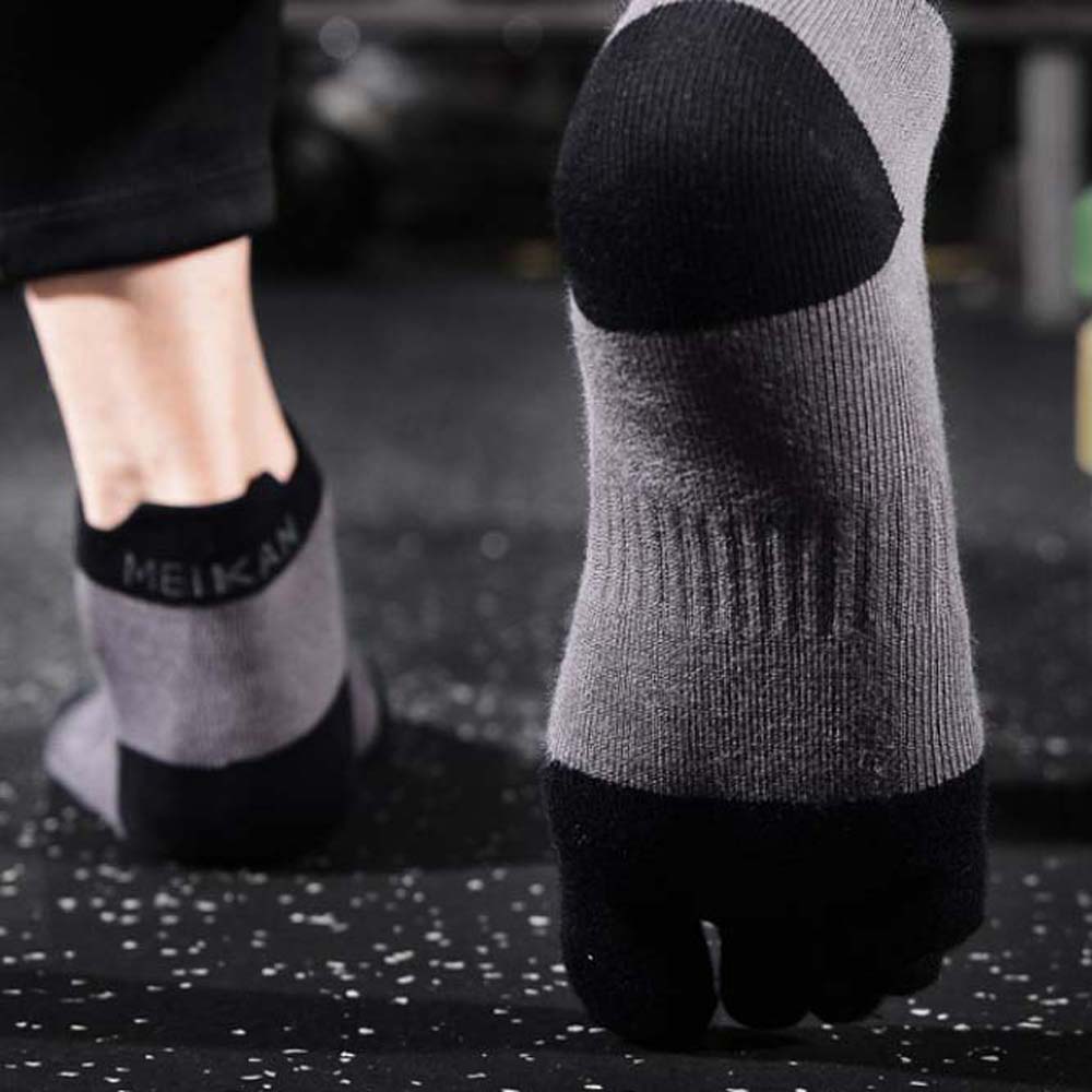 Matching Soft Men Women Cotton Five-Finger Socks Short Tube Socks Split Toe Socks Sport Hosiery