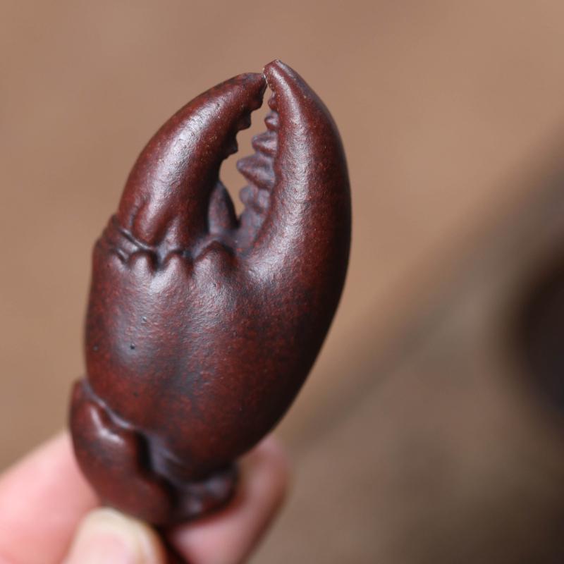 

Yixing Purple Clay Crab Claw Tea Pet Aesthetic Flowerpot Landscaping Tea Figurine Play Toys Tea Statue Ornaments Supplies Gift
