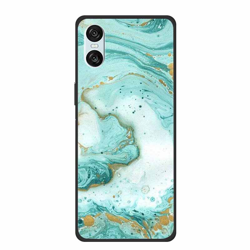 Case For Sony Xperia 10 VI 5G Marble TPU Soft Silicone Back Cover For Sony Xperia 10VI Phone Cases Protective Mica Painted Capa