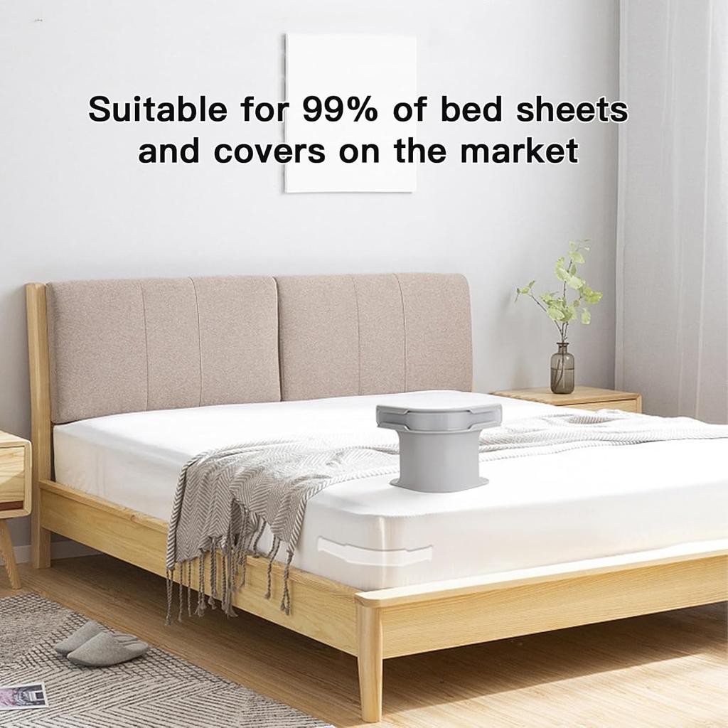 4 Piece Non Slip Bed Sheet Clips  Mattress Corner Holders for Adjustable/Thick Beds  Quick 30 Second Setup