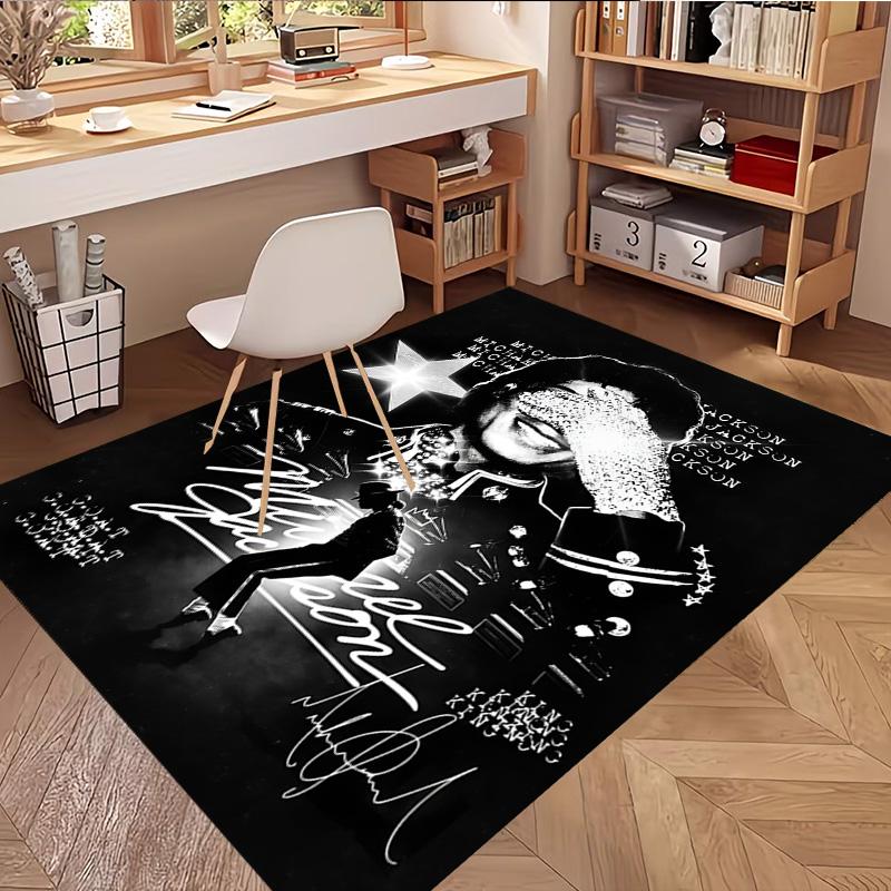 Michael Jackson Print Rug, Washable Floor Carpet, For Entryway Dorm Laundry Room Office Study, Home Decor Birthday Christmas Gift
