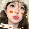 Children's Halloween Pumpkin & Ghost Face Stickers: Washable Makeup & Face Painting Decals